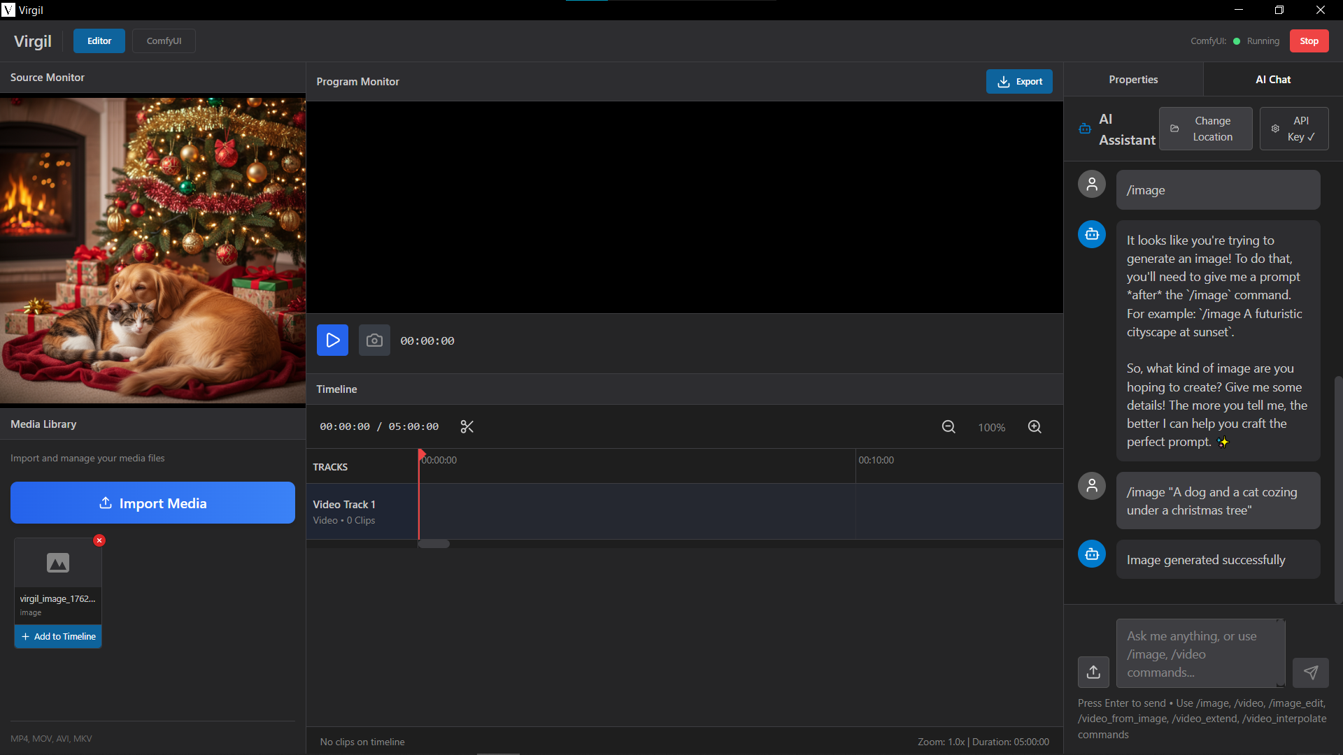 Chat based AI Generation